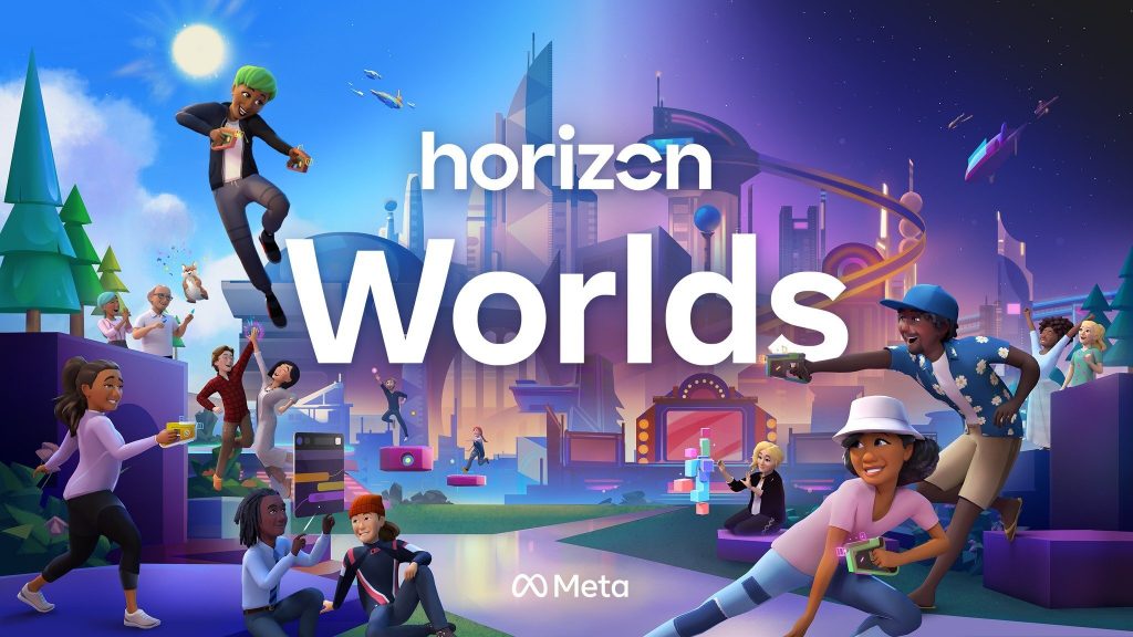 arte promocional de metaverso horizon worlds de Meta