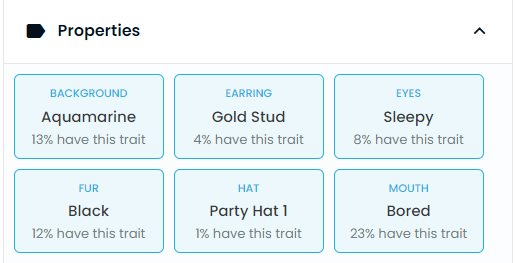 properties de nft ape bored yatch club en opensea.io