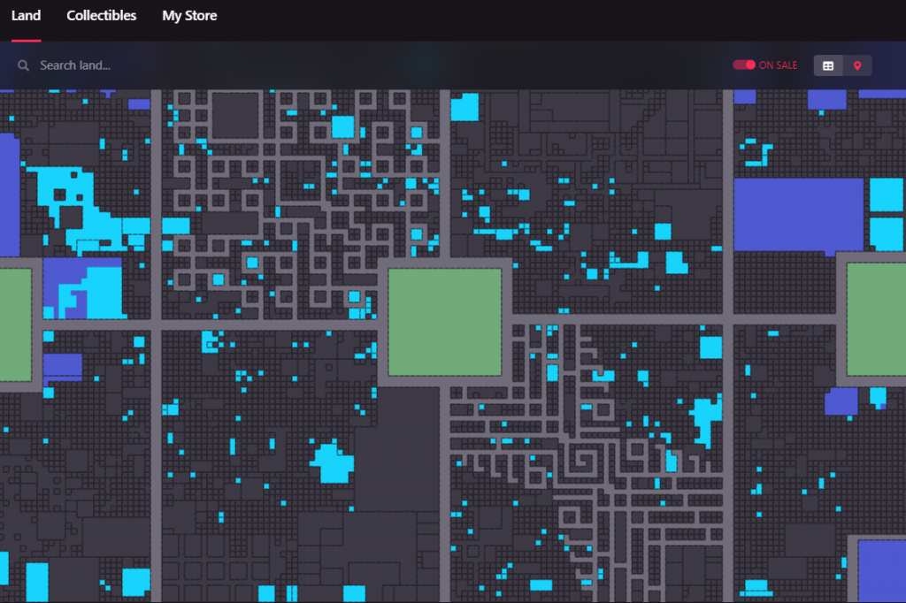 venta de land de decentraland en marketplace